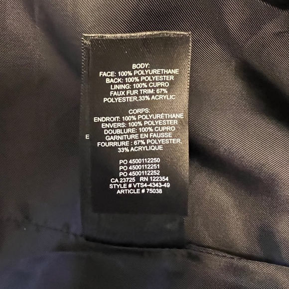 Wilfred Faux Leather Sherpa Collar Jacket - Black - Size Small - Pre-Owned - Picture 7 of 7